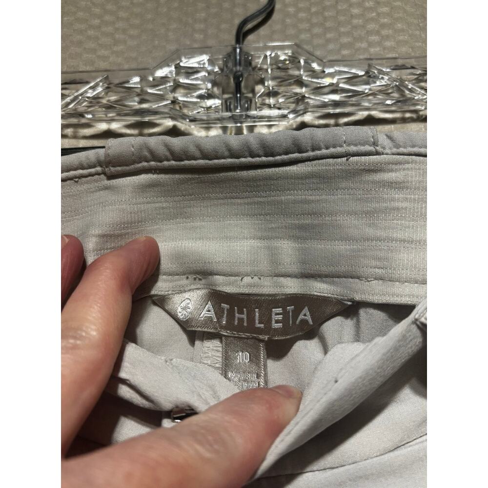 Athleta‎ Tribeca Pants Womens 10 Khaki Utility Crop Featherweight Stretch - Picture 5 of 11